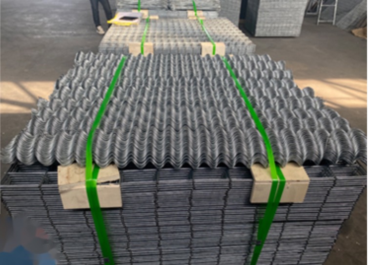 pallet ပေါ်တွင် 32 gabion သေတ္တာ welded mesh pack