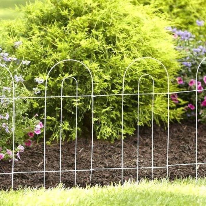 double arch top border fence shrub plant